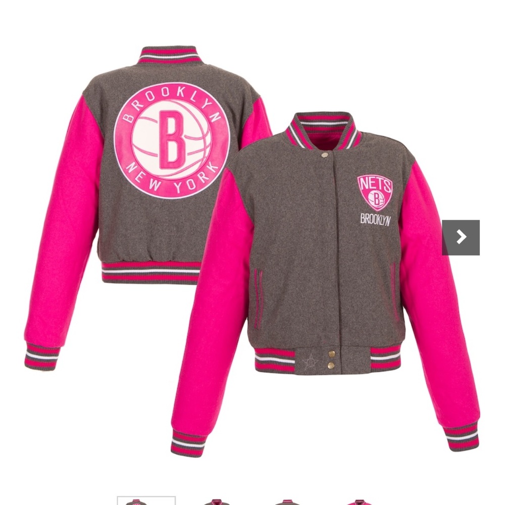 Reversible Brooklyn Nets Bomber Jacket